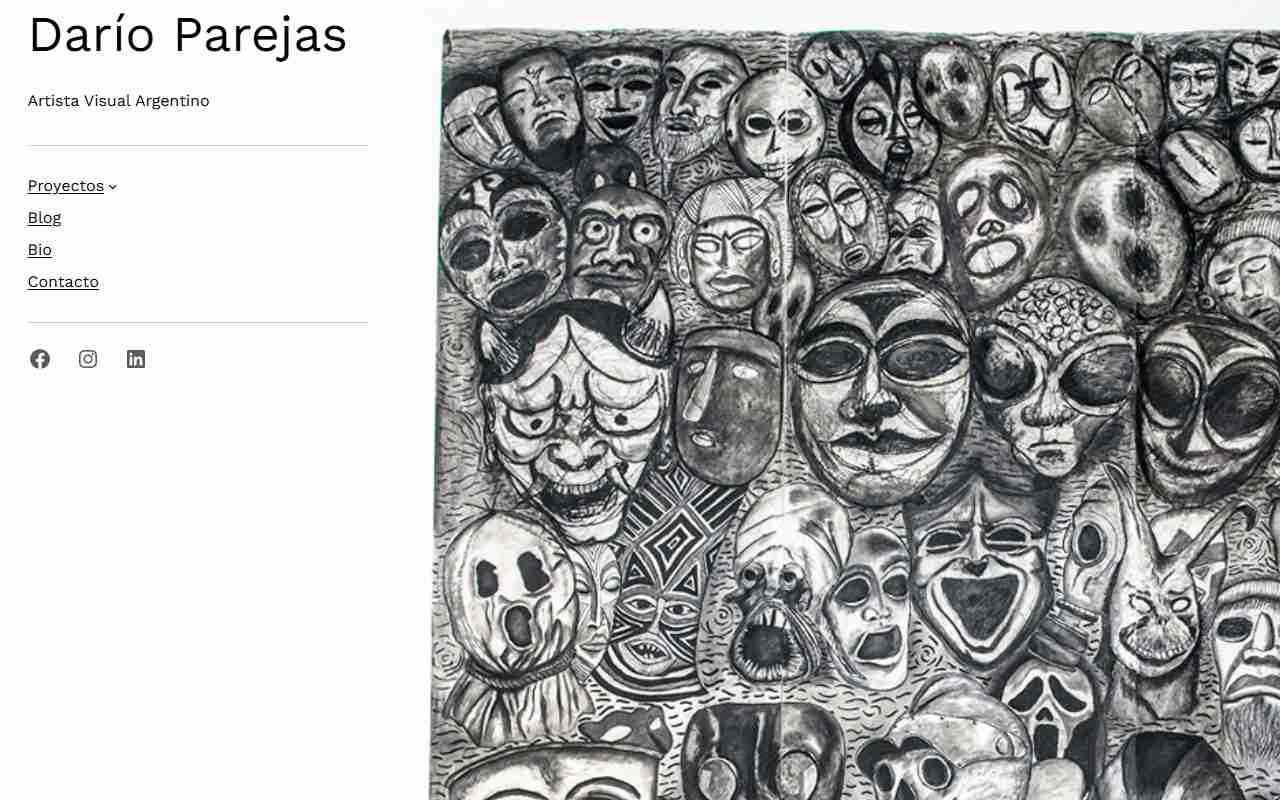 Sitios web para artistas — Darío Parejas