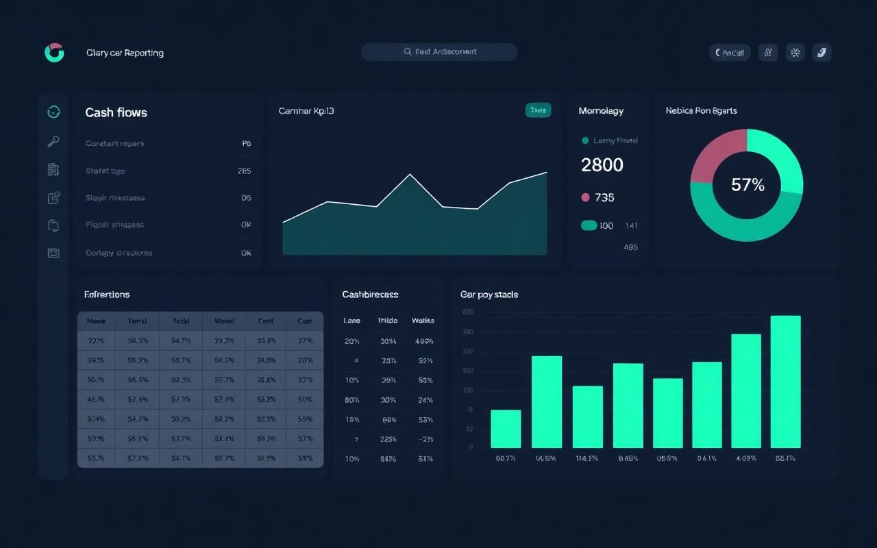 Finance View — tablero de reportes financieros (imagen de ejemplo)