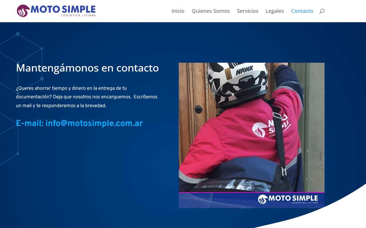 Moto Simple — formulario de contacto
